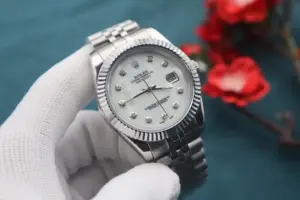 Replica Rolex Datejust 126234 White Mother of Pearl Diamonds Dial 36MM Unisex Replica Watch - Image 2