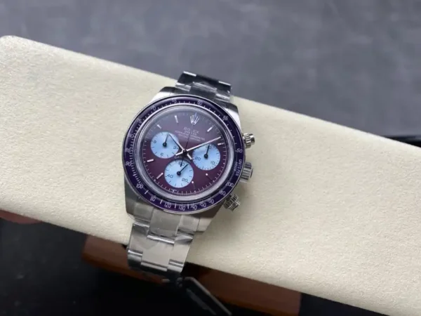 Replica Rolex Daytona Artisans de Genève Customized 40mm Burgundy Purple dial Mens Watch