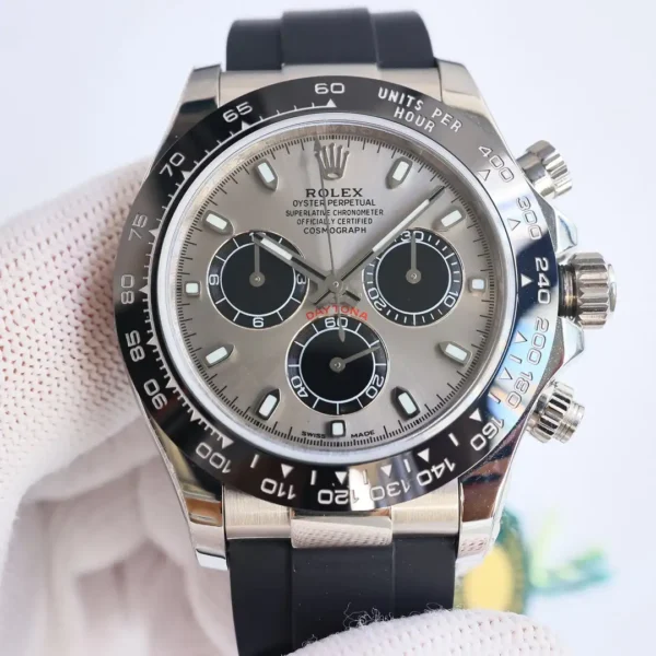 Replica Rolex Daytona 126519LN 0006 40mm Silver Ghost Dial White Gold Oysterflex