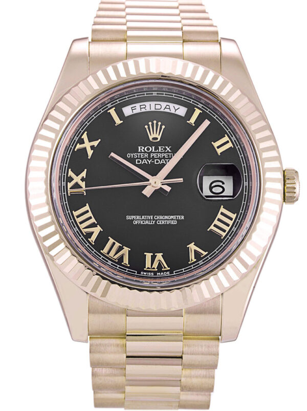 Rolex Day-Date II 41mm Black Dial 218235