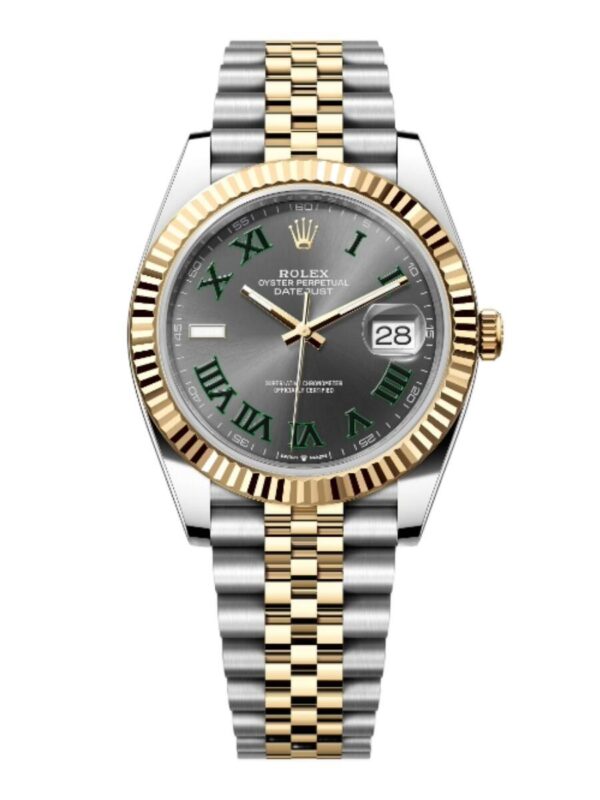 Superclone Rolex Datejust 41mm Rhodium Dial 126333 "Wimbledon" Flutted / Jubilee