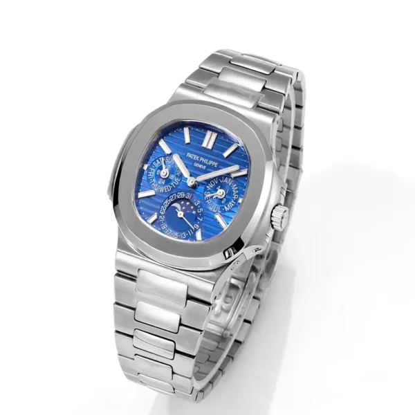 Replica Patek Philippe Nautilus Perpetual Calendar White Gold Blue Dial 5740 1G 001 40mm