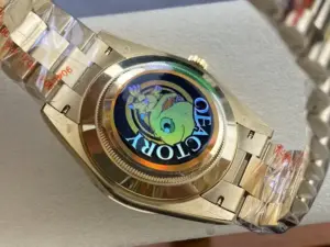 Replica Rolex Day Date 40 18K Yellow Gold Green Dial Diamond Bezel M228348RBR 0040 Men's Watch - Image 4