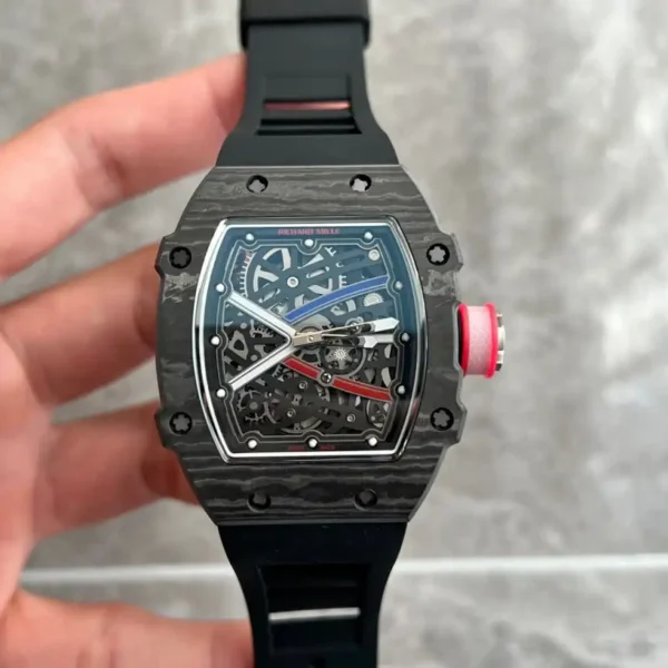 Replica Richard Mille RM 67-02 Automatic Sebastian Ogier Black Rubber Strap