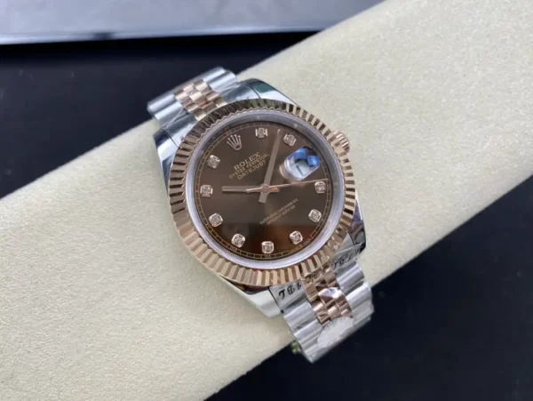 Replica Rolex Datejust 126331 0003 Chocolate Diamond Oyster 41mm Steel