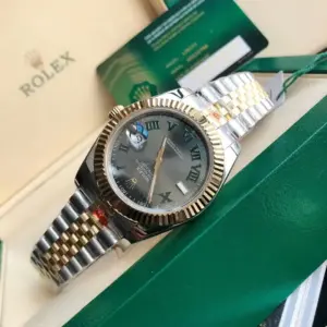 Replica Rolex Datejust 41 Steel and Everose Gold Wimbledon Dial Oster Band m126331 0015 - Image 2