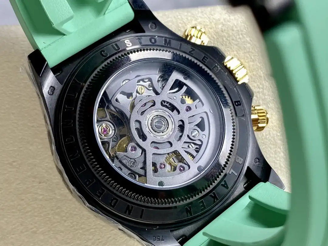 Replica Rolex Daytona PVD Ceramic Bezel GET Best Edition Green Rubber Strap - Image 3