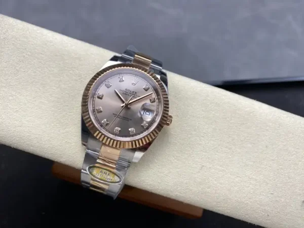 Replica Rolex Datejust 126331 0007 Sundust Diamond Oyster 41mm Steel and Everose Gold Watch