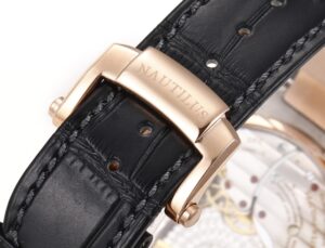 Replica Patek Philippe Nautilus Moon Phases Rose & White Gold Slate Grey Dial 5712GR 001 - Image 4