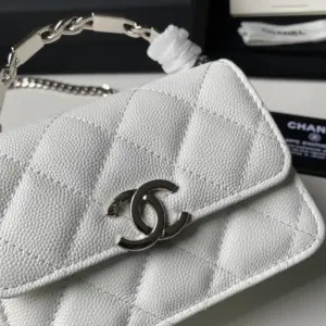 Replica Chanel Clutch with Chain Caviar Calfskin & Silver Black - Image 7