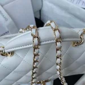 Replica Chanel Mini Flap Bag With Top Handle Lambskin Gold-Tone Metal - Image 6