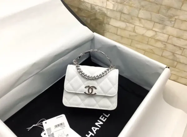 Replica Chanel Mini Kelly Top Handle Chain Mini Vanity Case Lambskin