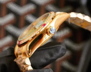 Replica Rolex Day-Date 118388 Champagne Diamond Dial Yellow Gold 36MM Unisex Watch - Image 2