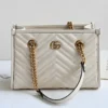 Gucci-779727-GG-mARMONT-Small-Tote-White-Matelasse-Chevron-Leather