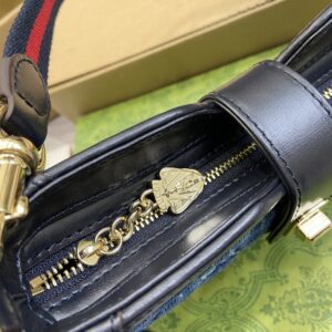 Replica Gucci Moon Side Mini Shoulder Bag Blue GG denim - Image 8