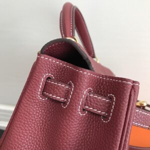 Hermes-25cm-Kelly-Bag-Togo-Leather-Handbag-Dark-Red_4