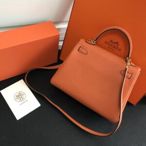 Hermes-25cm-Kelly-Bag-Togo-Leather-Handbag-Orange_5