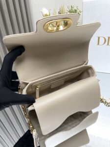 replica Mini Dior Jolie Top Handle Bag Beige Cannage Calfskin - Image 9