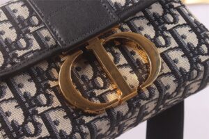 Replica 30 Montaigne Dior Oblique Bagembroidered Canvas Black - Image 5