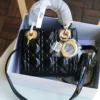 Replica-Mini-Lady-Dior-bag-with-Chain-in-Black-Patent-Cannage-Calfskin-Gold-Tone-Metal_1