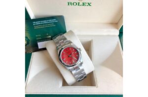 Rolex Oyster Perpetual 31/41mm SS/SS Red/Stk - Image 5