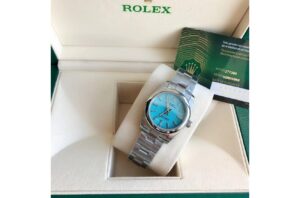 Rolex Oyster Perpetual 31/41mm SS/SS Tiffany Blue/Stk - Image 5