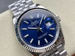 Replica Rolex Datejust 126234 Fluted Bezel Blue Fluted Motif Dial 36MM Unisex Replica Watch - Image 2