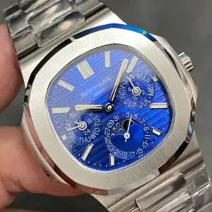 Replica Patek Philippe Nautilus Perpetual Calendar White Gold Blue Dial 5740 1G 001 40mm - Image 2