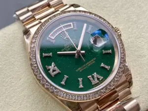 Replica Rolex Day Date Oyster 36 mm Everose Gold Diamonds Bezel M128345RBR 0068 - Image 3