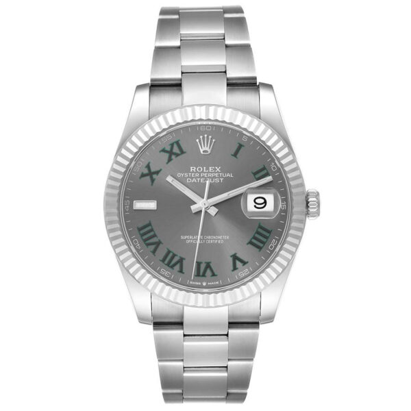Superclone Rolex Datejust 41mm Rhodium Dial 126334 "Wimbledon" Flutted / Oyster