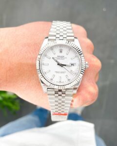 Rolex Datejust 41mm White Dial 126334 Jubilee Flutted - Image 4