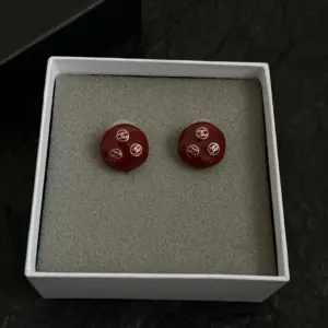 Replica Chanel earrings 3 patterns Circular red - Image 2