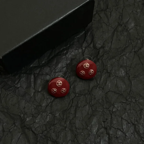Replica Chanel earrings 3 patterns Circular red