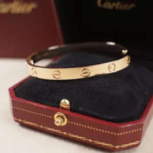 Replica Cartier Love Bracelet For Men and Women Pink Gold Zero Diamond Wide version - Image 4