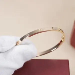 Replica Cartier Narrow version diamond free couple bracelet - Image 3