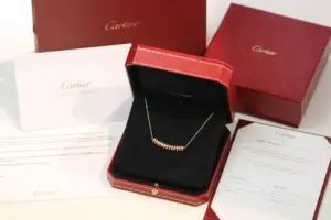 Replica Cartier Rose gold rivet (bullet) necklace - Image 6