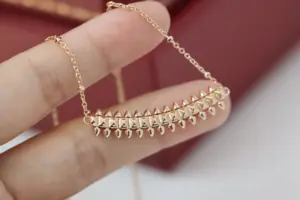 Replica Cartier Rose gold rivet (bullet) necklace - Image 2