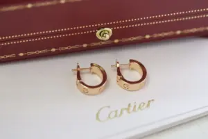 Replica Cartier love series CNC screw half circle earrings - Image 4