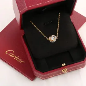 Replica Cartier Three-color hoop single diamond series earrings bracelet necklace - Image 13