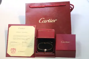 Replica Cartier Three-color hoop single diamond series earrings bracelet necklace - Image 12