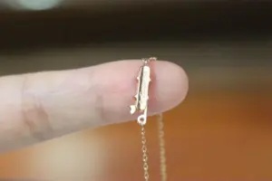 Replica Cartier Rose Gold Diamond Round Necklace - Image 2