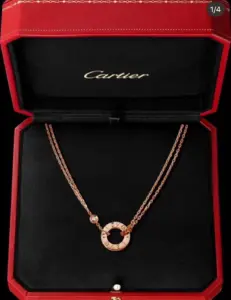Replica Cartier single diamond round clavicle necklace - Image 3