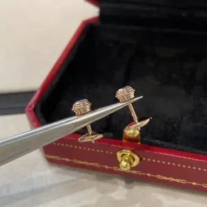 Replica Cartier Classic UFO Single Diamond Earrings Rose Gold Silver - Image 5