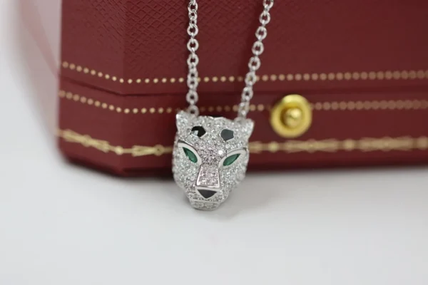 Replica Cartier High Jewelry Series Full Diamond Leopard Necklace