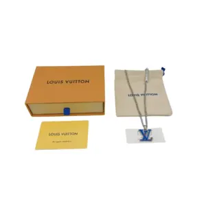 Replica LOUIS VUITTON Blue enamel letter clavicle necklace - Image 4