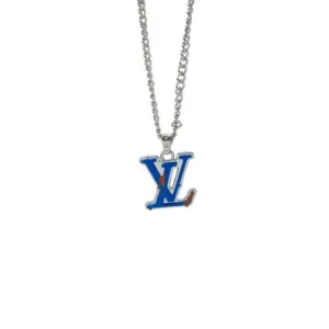 Replica LOUIS VUITTON Blue enamel letter clavicle necklace - Image 5