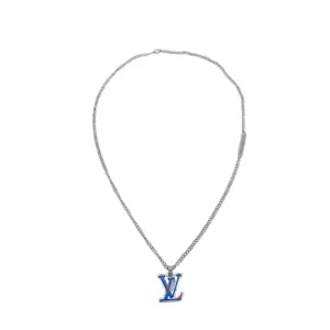 Replica LOUIS VUITTON Blue enamel letter clavicle necklace - Image 6