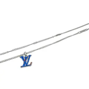 Replica LOUIS VUITTON Blue enamel letter clavicle necklace - Image 7
