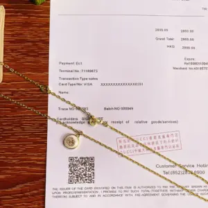 Replica Gucci Interlocking Collection 18K Gold Diamond Necklace Gold - Image 3