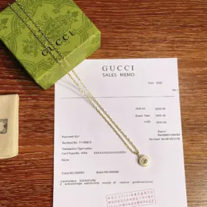 Replica Gucci Interlocking Collection 18K Gold Diamond Necklace Gold - Image 5